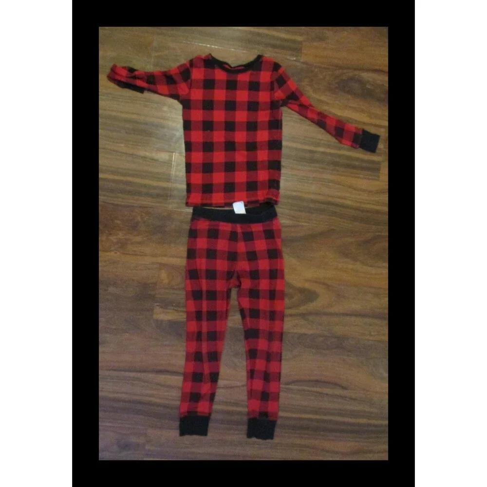 Gap Kids Size 8 Red & Black Plaid Pajama Set
